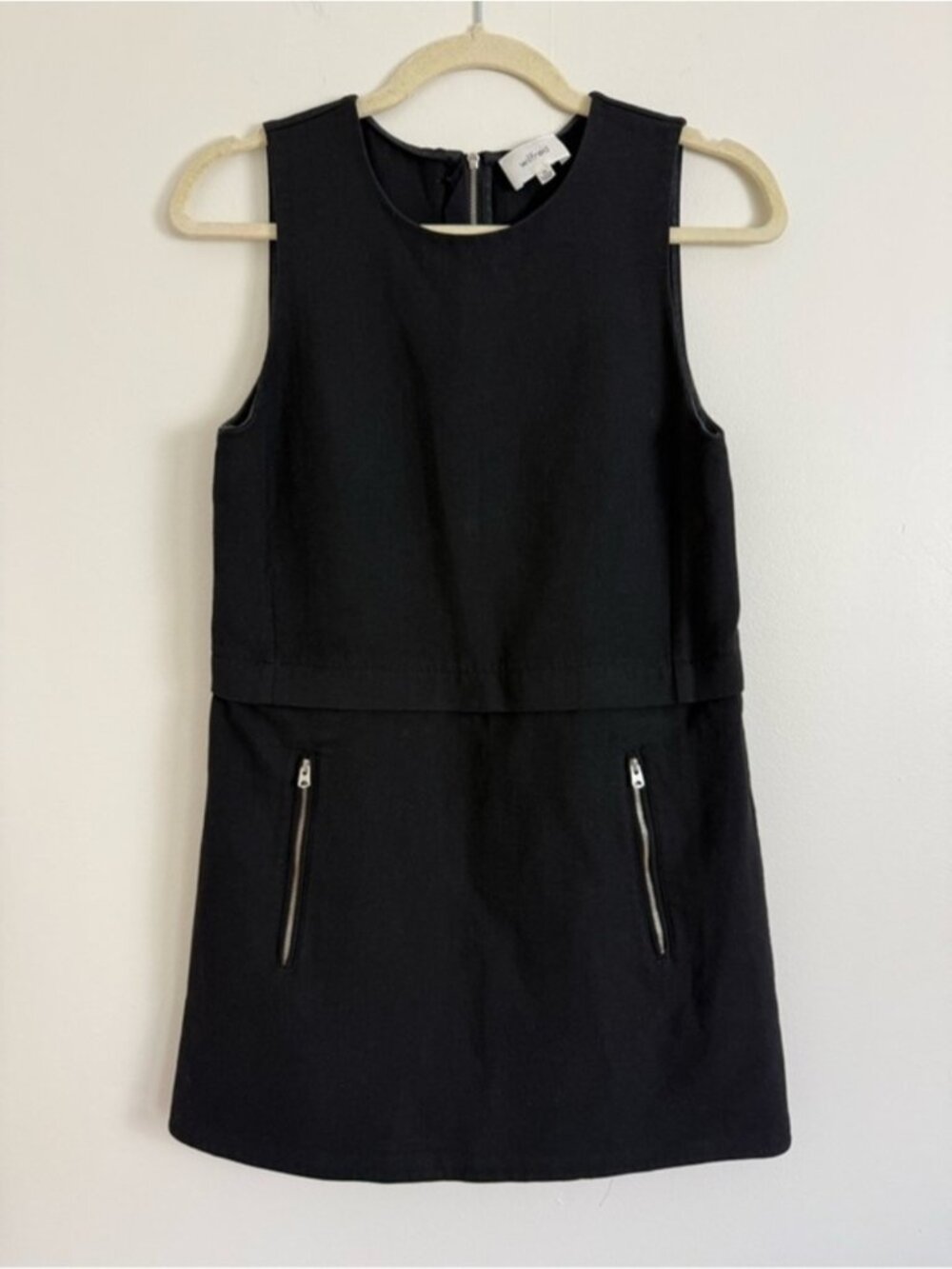 Wilfred Sleeveless Shift Dress Black Size XS Aritzia #52911